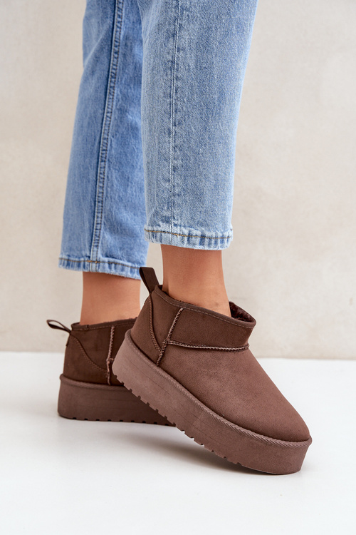 Низькі Снігоступи На Платформі Коричневі Кофеді