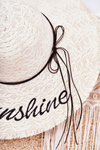 Жіночий солом'яний капелюх білий Hello Sunshine