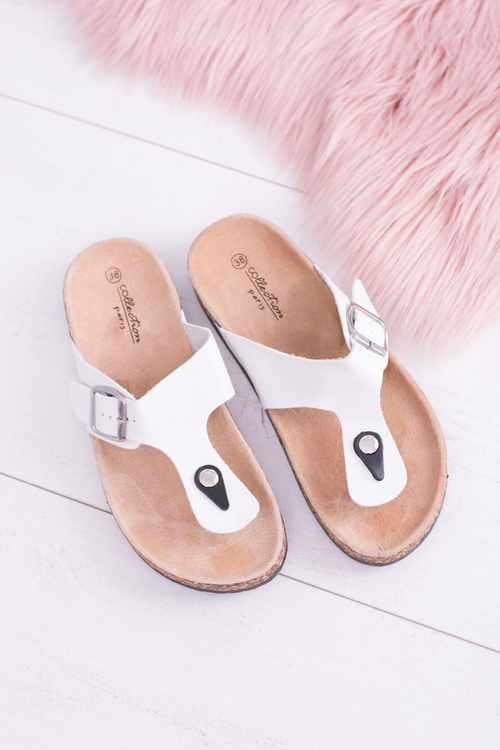 Жіночі білі пробкові шльопанці Florines