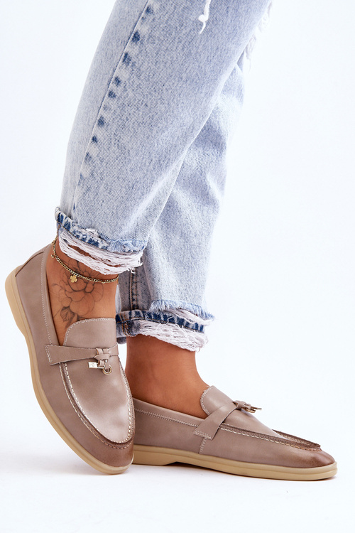 Жіночі класичні мокасини Cortez сірого кольору