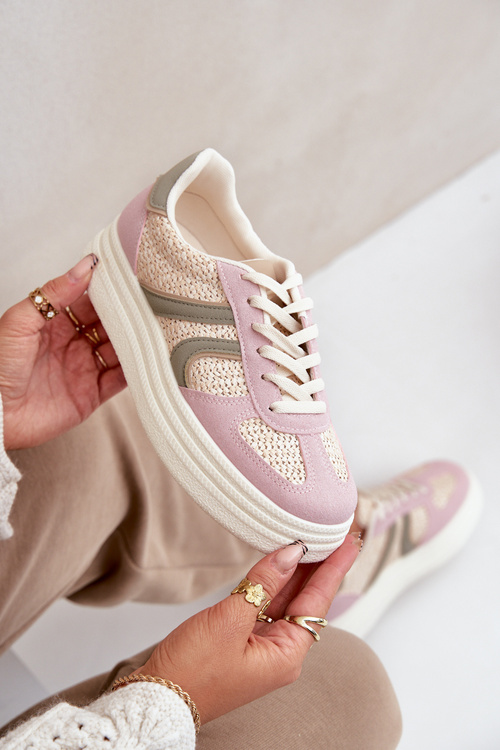 Жіночі Кросівки З Плетінням На Платформі Багатоколірні Lesida