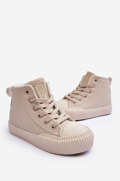 Утеплені дитячі кросівки на блискавці Big Star MM374012 світло-бежевий