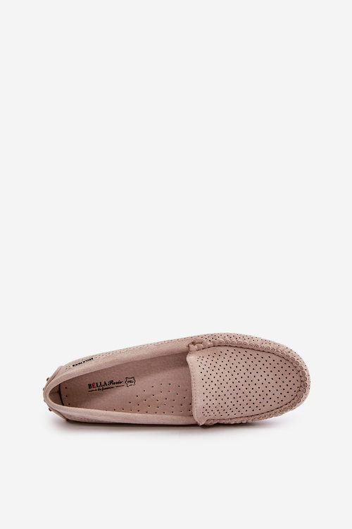 Жіночі класичні бежеві лофери зі штучної замші Serceria