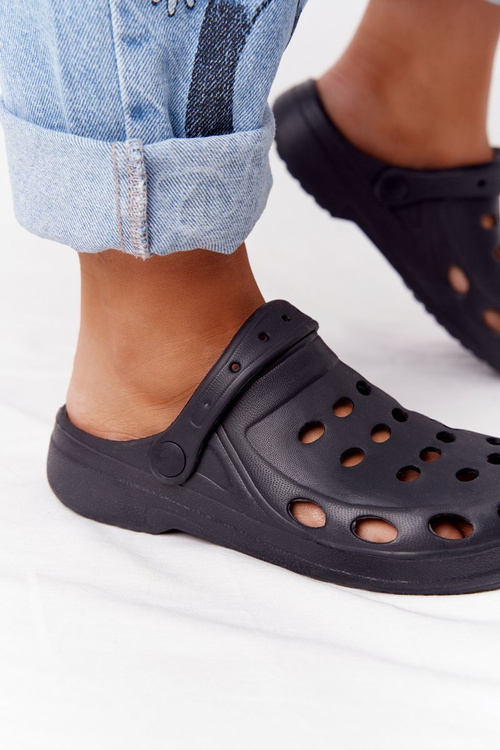 Жіночі шльопанці чорного кольору з піни EVA в крапки