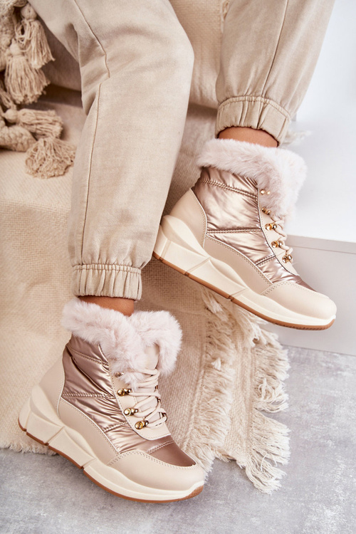 Жіночі мереживні сноуборди світло-бежевого кольору Anna