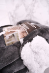 Велика плюшева ковдра на зворотному боці Sherpa Throw Grey
