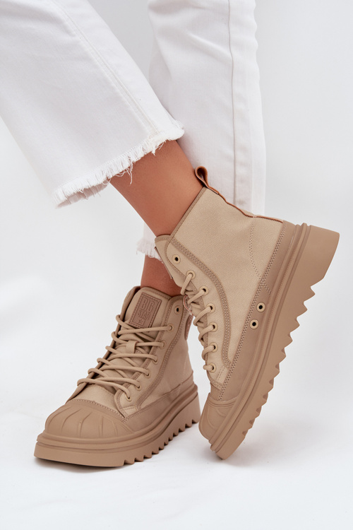 Високі Жіночі Кросівки З Утепленням Big Star OO274A356 Бежеві