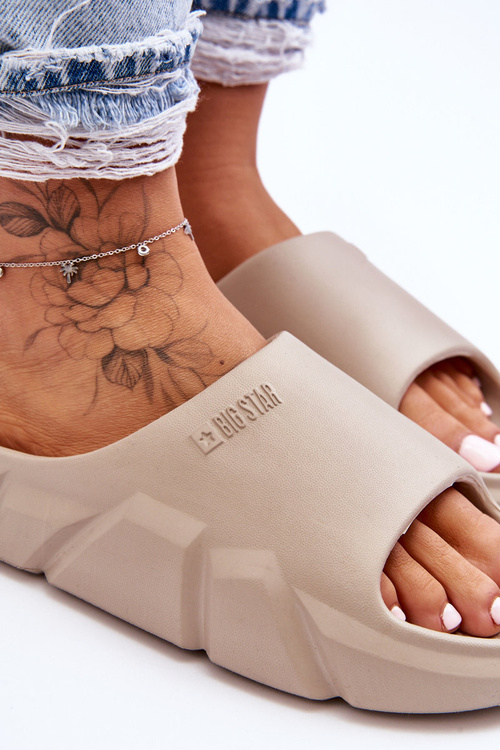 Жіночі легкі пінопластові тапочки Big Star LL274593, бежевий