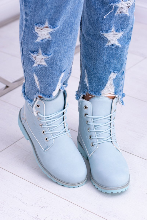 Жіночі дерев'яні блакитні оксфордські утеплені трепери