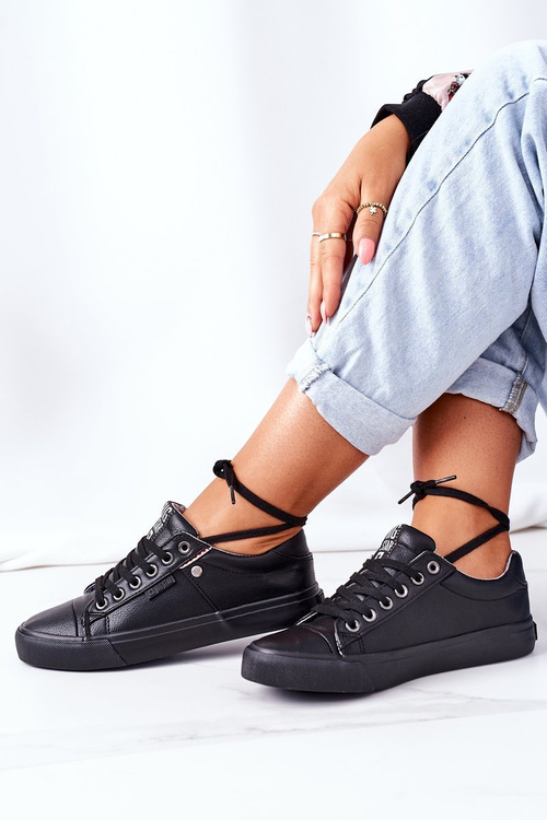 Жіночі шкіряні кросівки Big Star GG274061 Чорні