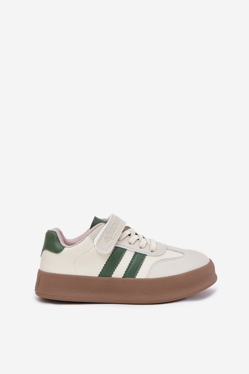 Дитячі Кросівки На Платформі Бежево-Зелені Sopiaella