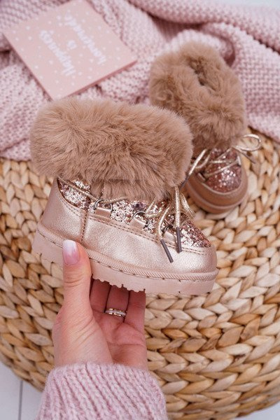 Дитячі утеплені чоботи Snow Boots на хутрі Gold Nicola