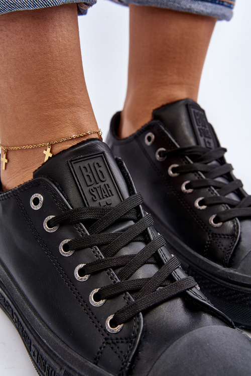 Низькі жіночі кросівки з флісовою підкладкою Чорні Big Star MM274031