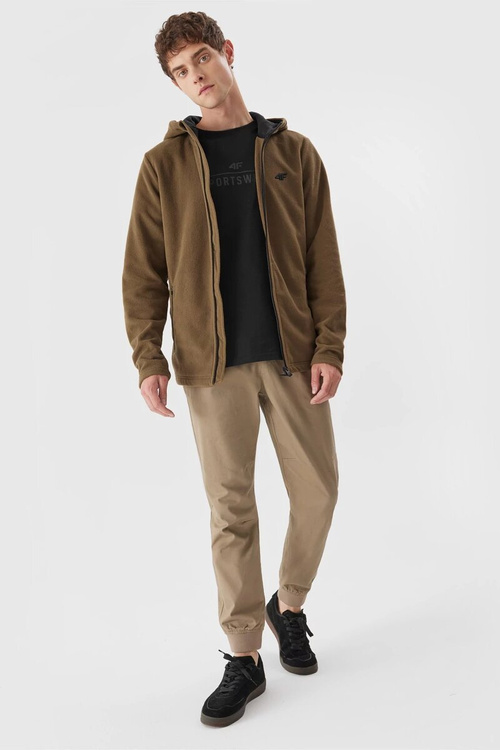 Чоловіча куртка Polar з капюшоном 4F 4FAW23TFLEM121-82S Коричневий