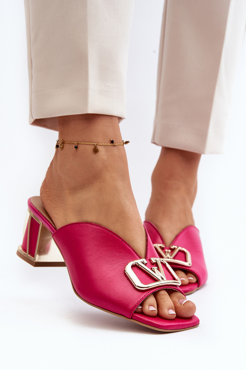 Елегантні жіночі босоніжки на підборах Laura Messi 2771 Фуксія