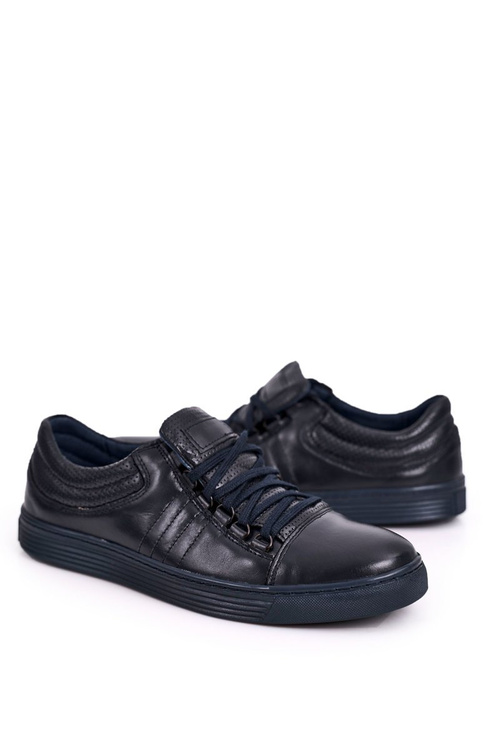 Чоловічі шкіряні кросівки BEDNAREK темно-сині