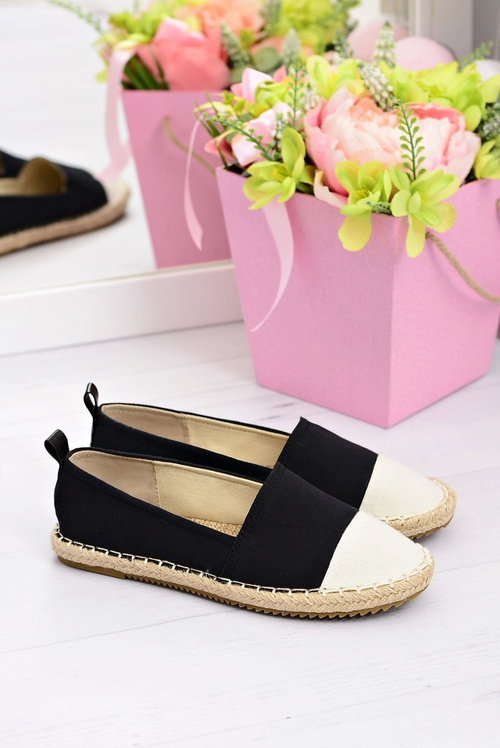 Жіночі чорні лляні еспадрільї Beige Nose Quebo