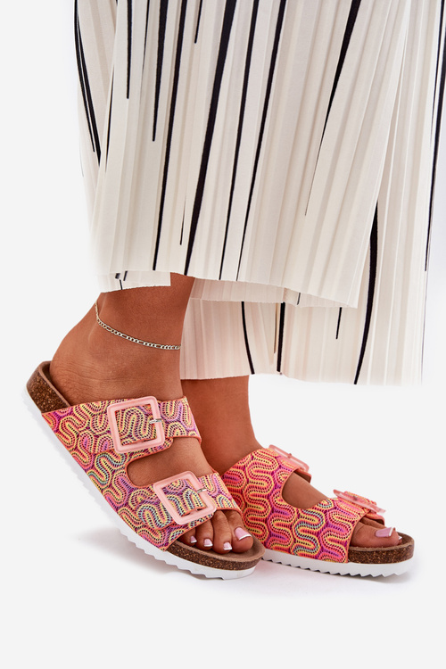 Тапочки Жіночі З Пряжками І Блискітками Помаранчеві S.Barski RB51-006