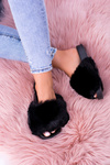 Жіночі хутряні шльопанці Lu Boo Black XXL