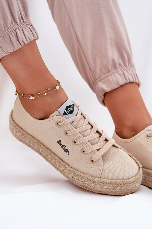Кросівки Жіночі З Плетінням Lee Cooper LCW-25-44-3215 Бежеві