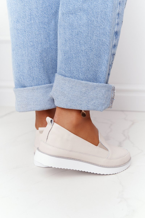 Жіночі шкіряні сліпони S.Barski Бежеві