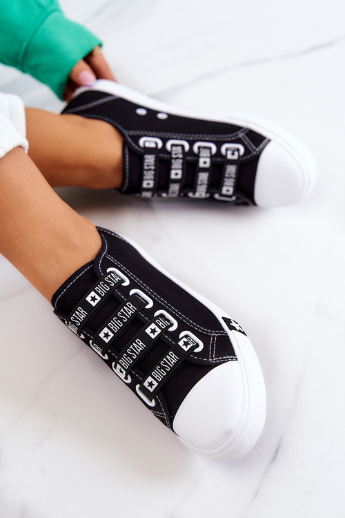 Жіночі кросівки зі шнурком BIG STAR HH274098 Чорні