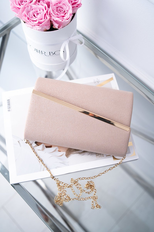 Жіноча вечірня сумочка з рожевої парчі