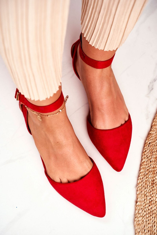 Жіночі балетки на плоскій підошві з поясом Red Allison