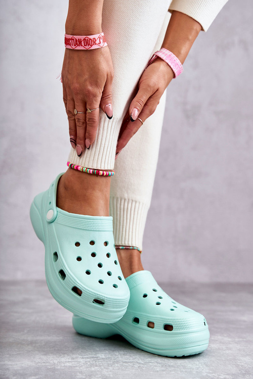 Жіночі поролонові тапочки Crocs Mint Coline