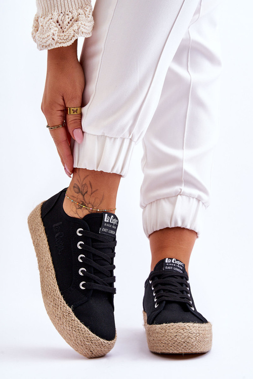 Модні плетені кросівки Lee Cooper LCW-23-31-1797L Чорні