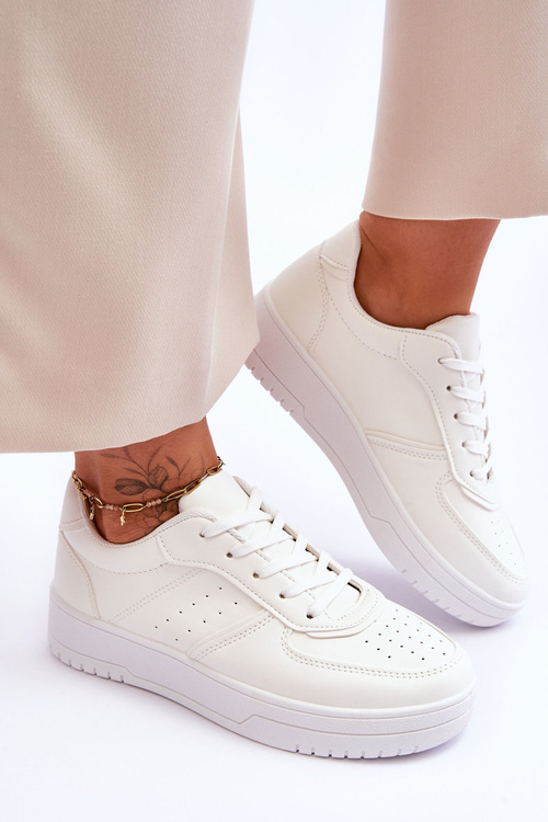 Класичне спортивне взуття на платформі, білі Feel It