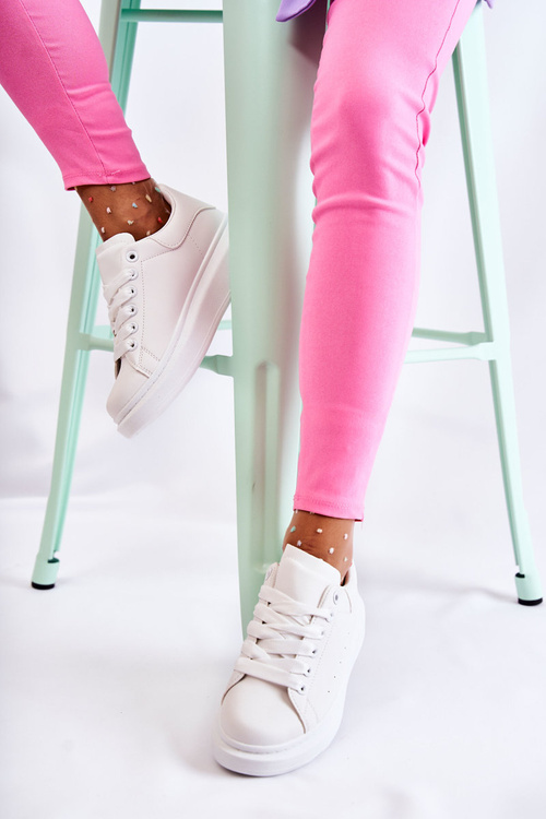 Жіноче спортивне взуття на платформі білі Eliso