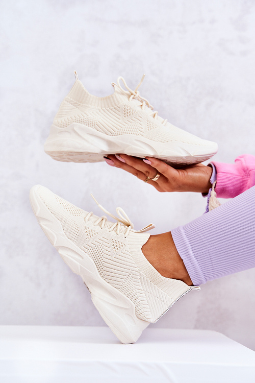 Спортивне взуття Кросівки Тканина світло-бежева Nolene