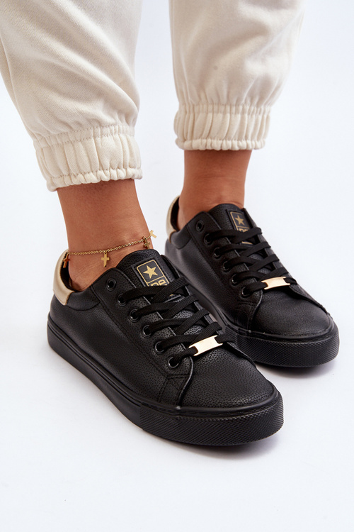 Жіночі кросівки з еко шкіри Tiraelle чорного кольору