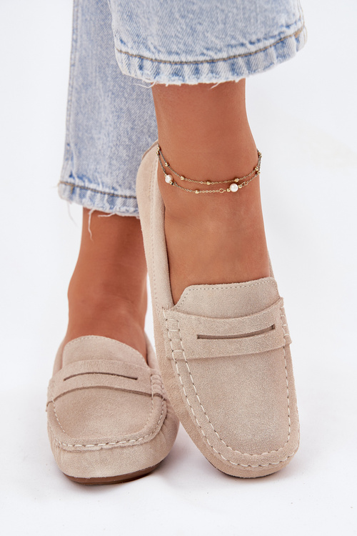 Замшеві Жіночі Мокасини Big Star RR274947 Бежеві