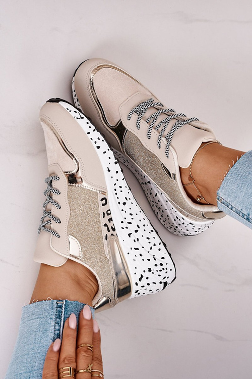 Жіночі кросівки на танкетці Gold Avery