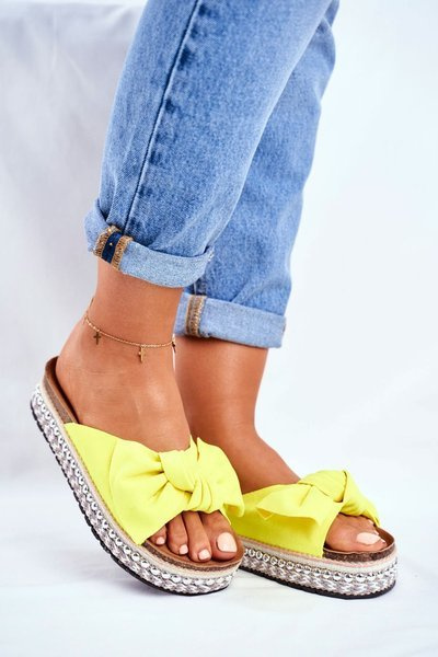 Жіночі високі жовті неонові шорти Mortigo