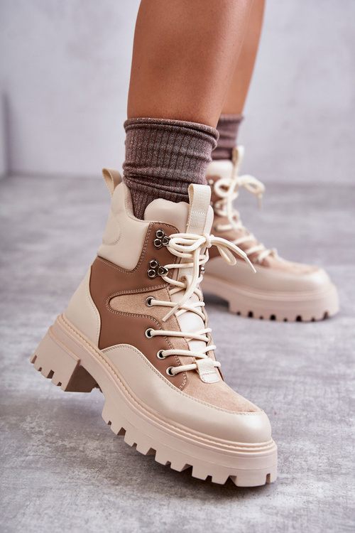 Теплі черевики Trappers Бежево-коричневі Settimo