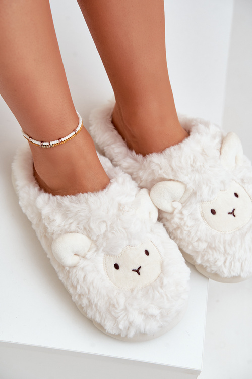 Жіночі пухнасті тапочки з мотивом вівці Біла Фея