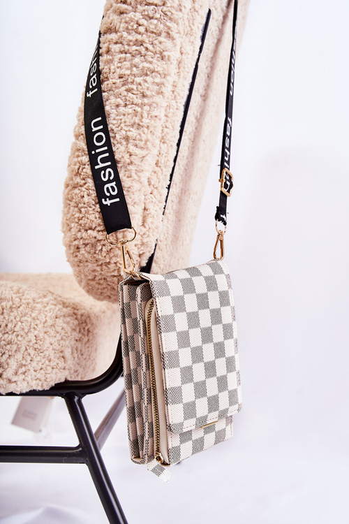 Гаманець Магніт 2в1 Картатий Бежевий Коста