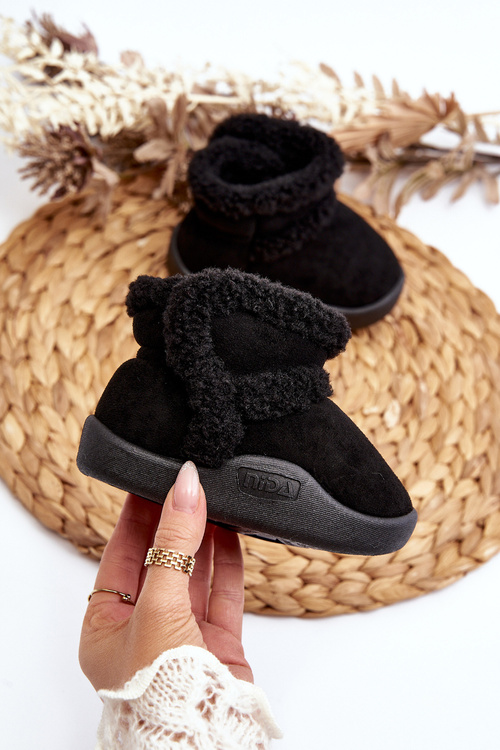 Дитячі снігові черевики на липучці Black Unitia