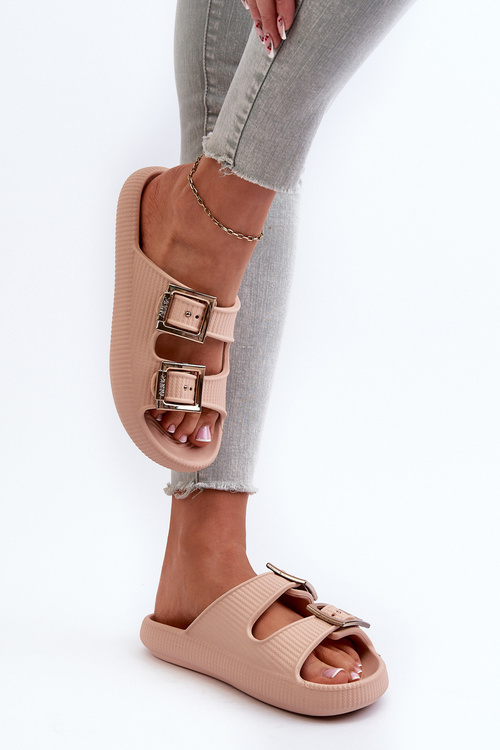 Світлі жіночі шльопанці ZAXY LL285087 Бежеві