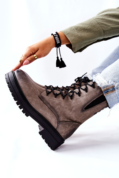 Робочі черевики розминка Sergio Leone сірі TR756