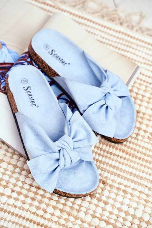 Сині шльопанці з пробковою підкладкою Wendy