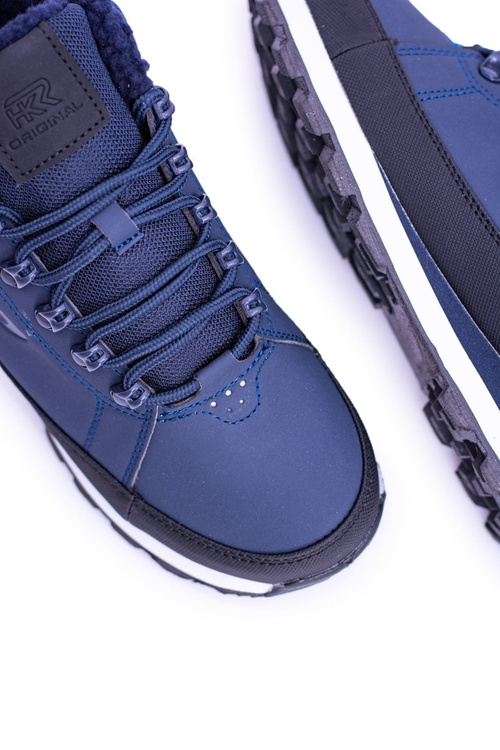 Чоловічі утеплені трекінгові черевики темно-сині Newlans2