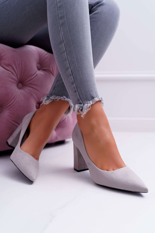 Жіночі туфлі на шпильці Suede Grey Clarina