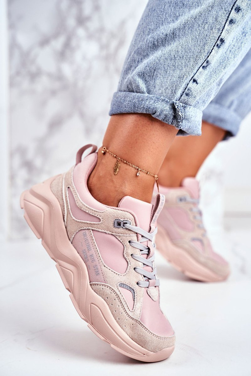 Жіноче спортивне взуття Кросівки Big Star GG274655 Рожеві