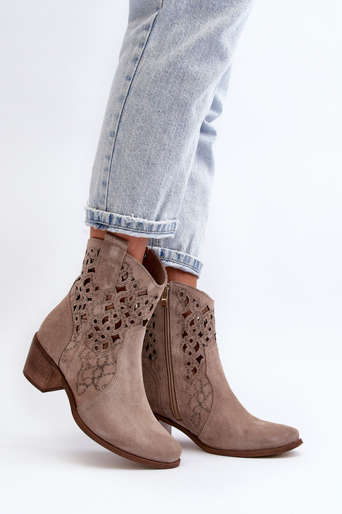 Zazoo 3394 Жіночі чоботи Cappucino на високих підборах