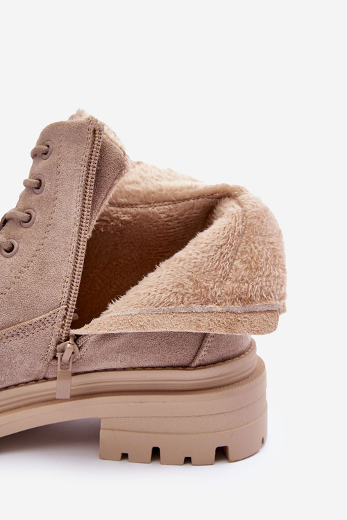 Замшеві черевики Trapper з флісовою підкладкою Beige Alden