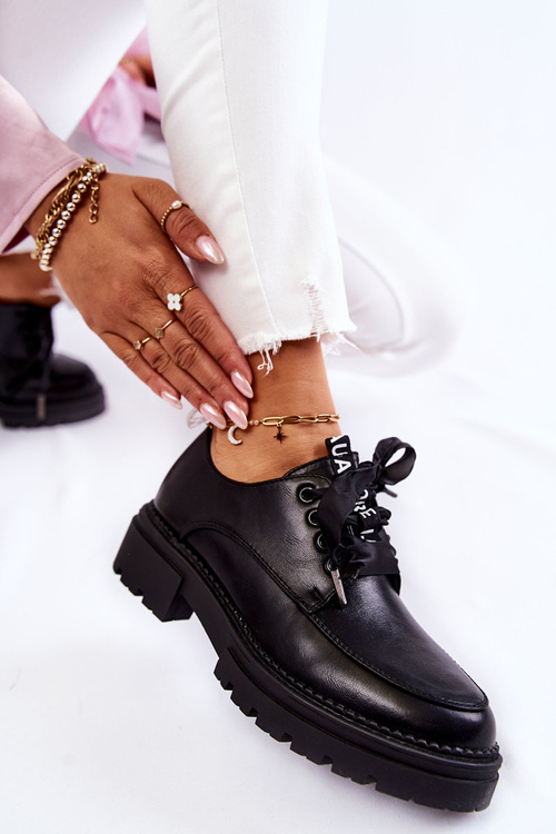 Жіночі шкіряні туфлі La.Fi 210004B-PU Чорні